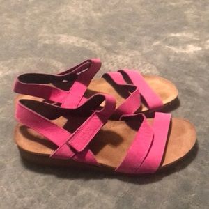 NAOT sandals size 9 pink. Worn once.